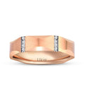 Roségold Diagonal Ehering