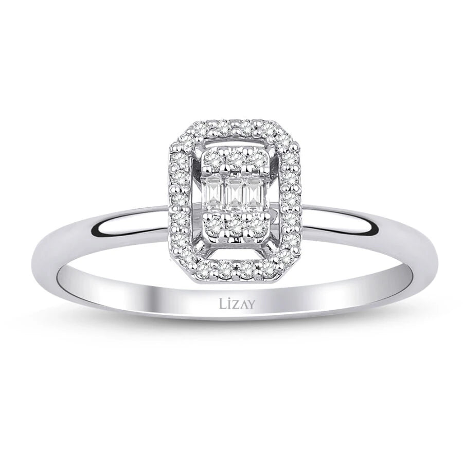 0.11 ct. Diamant Baguette Ring