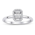 0.11 ct. Diamant Baguette Ring