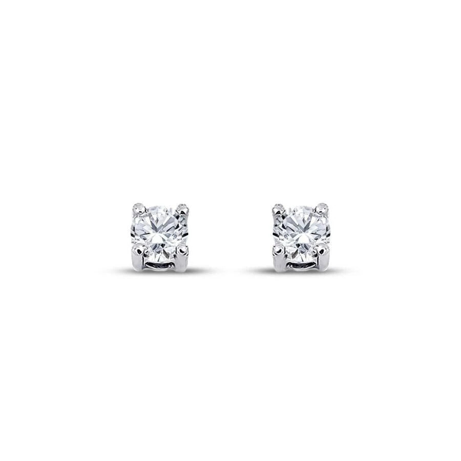 0.10 ct. Diamant Solitär Ohrringe