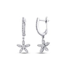 0.35 ct. Diamant Blumen Ohrringe