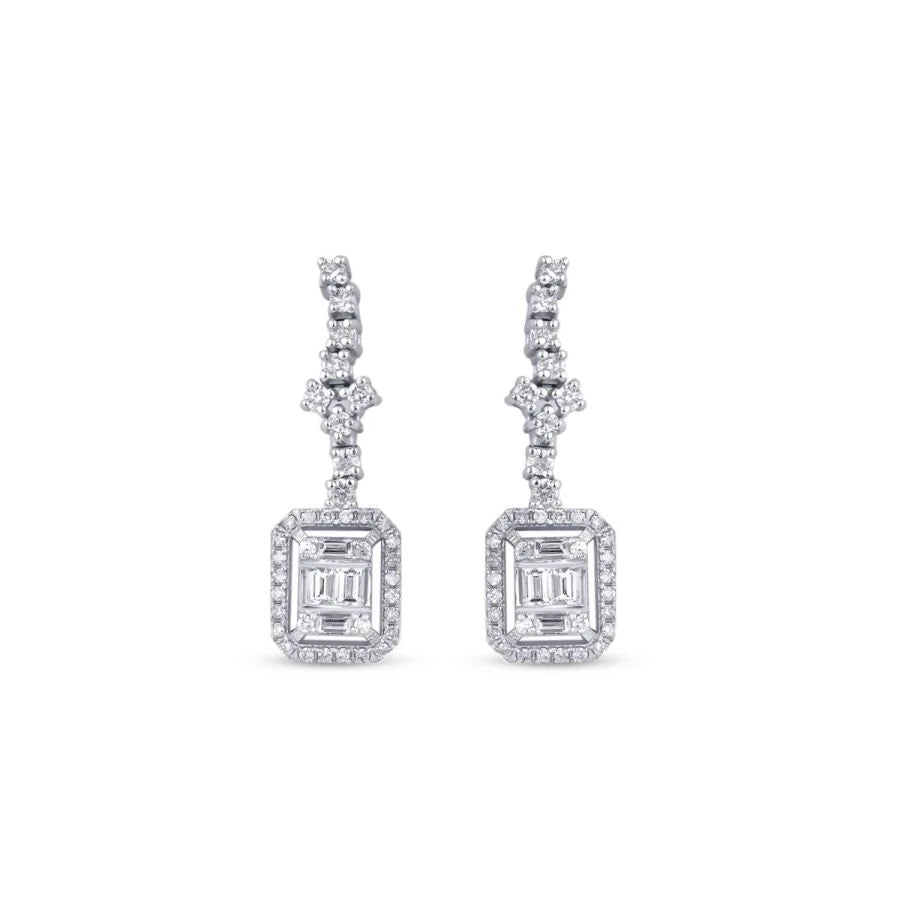 0.72 ct. Diamant Baguette Ohrringe