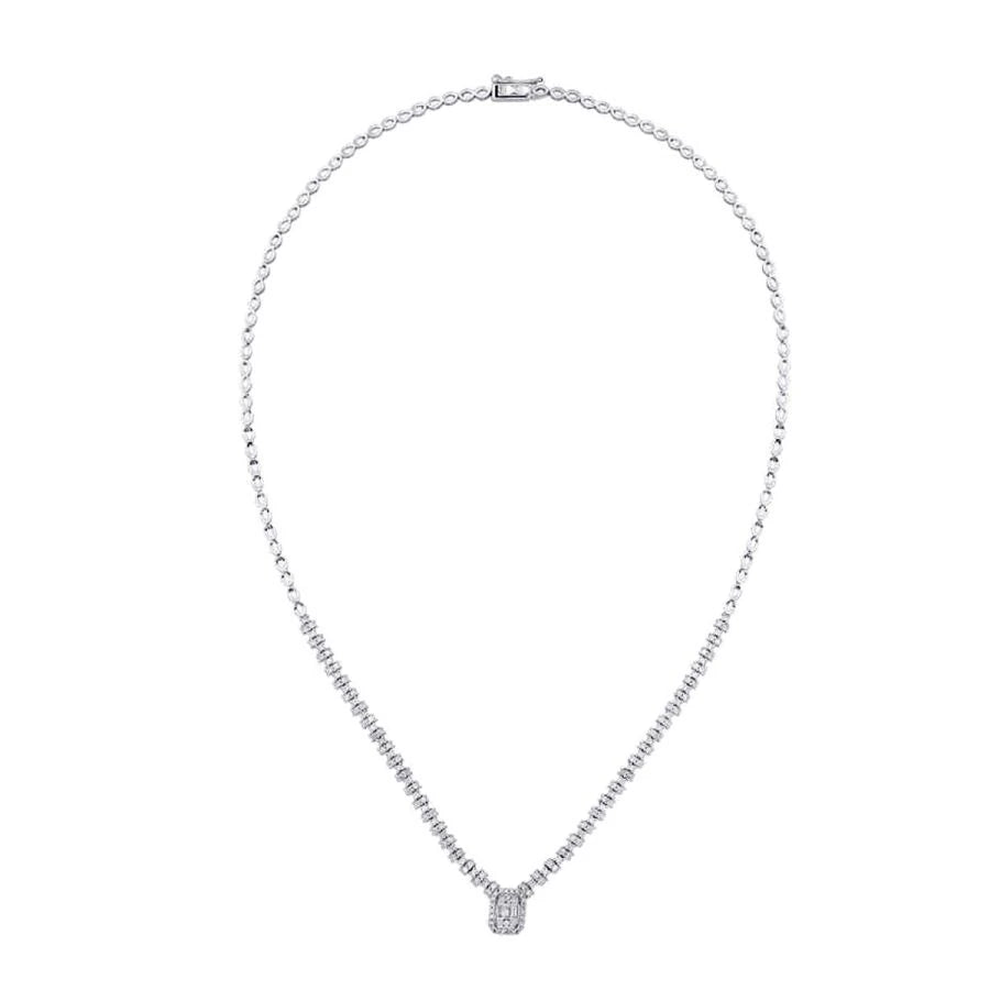 1.56 ct. Diamant Baguette Halskette