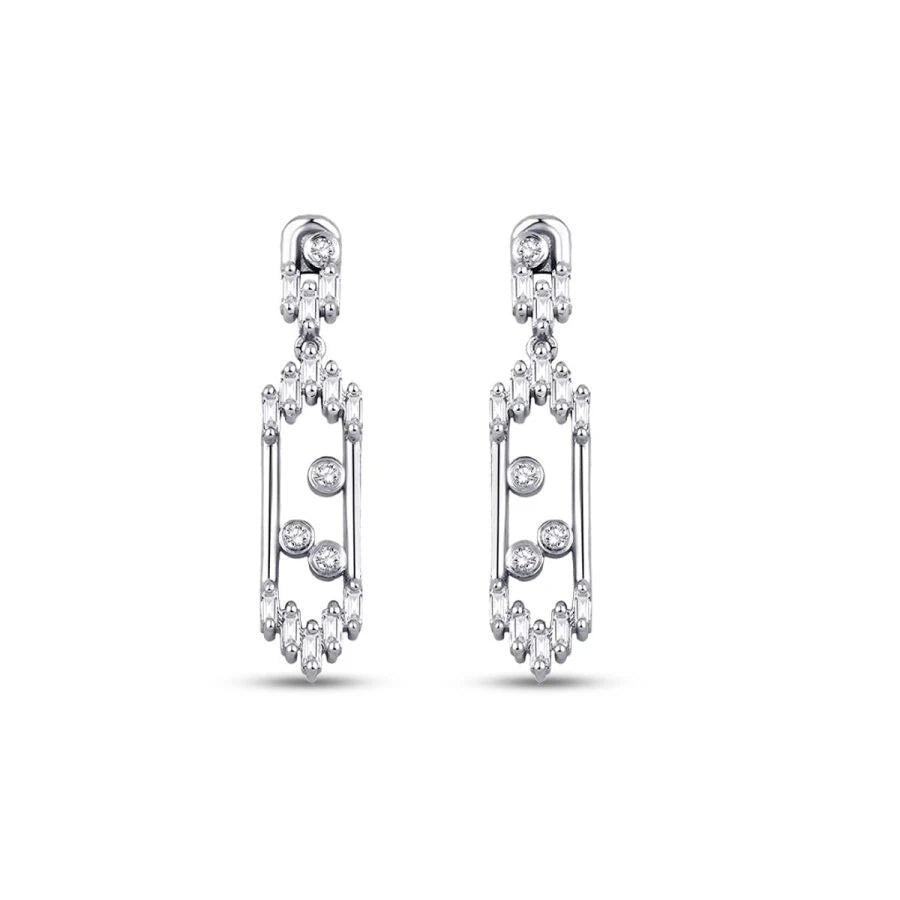 0.24 ct. Diamant Baguette Ohrringe