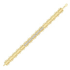 Gold Armband mit Stein im Zickzack-Design