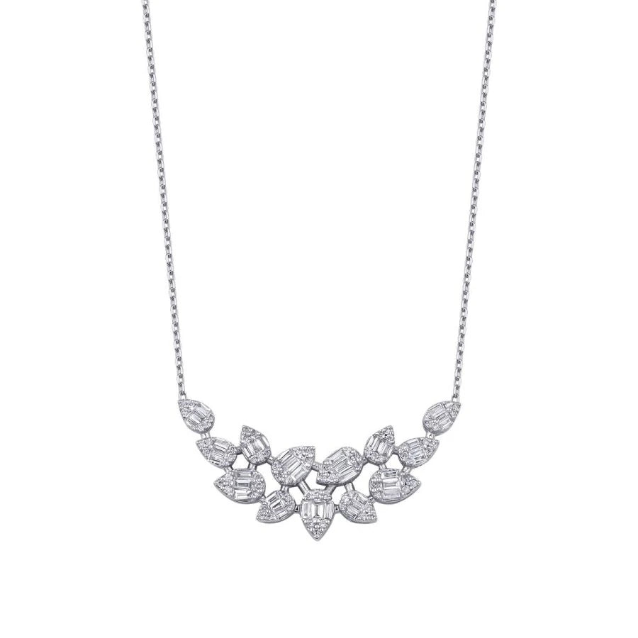 0.65 ct. Diamant Baguette Halskette