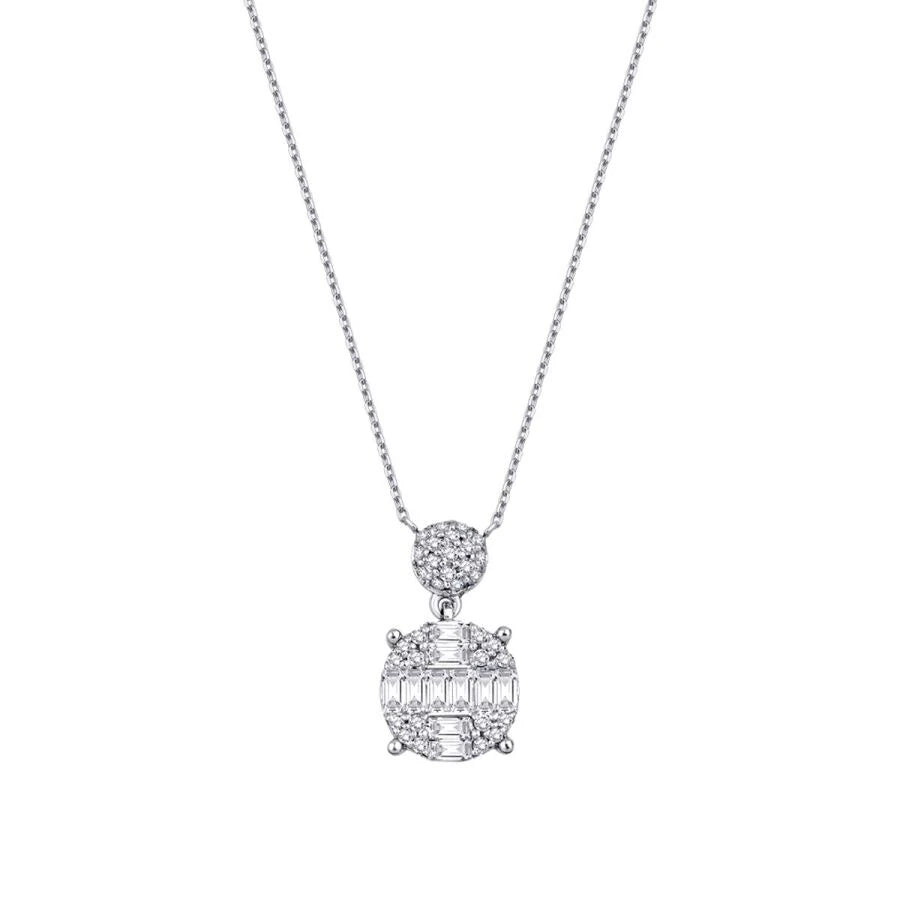0.38 ct. Diamant Baguette Halskette