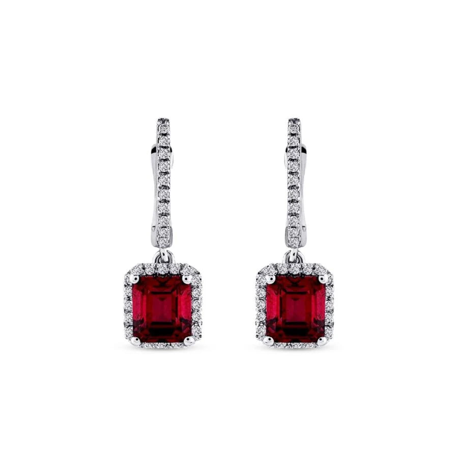 2.22 ct. Diamant Rubin Ohrringe