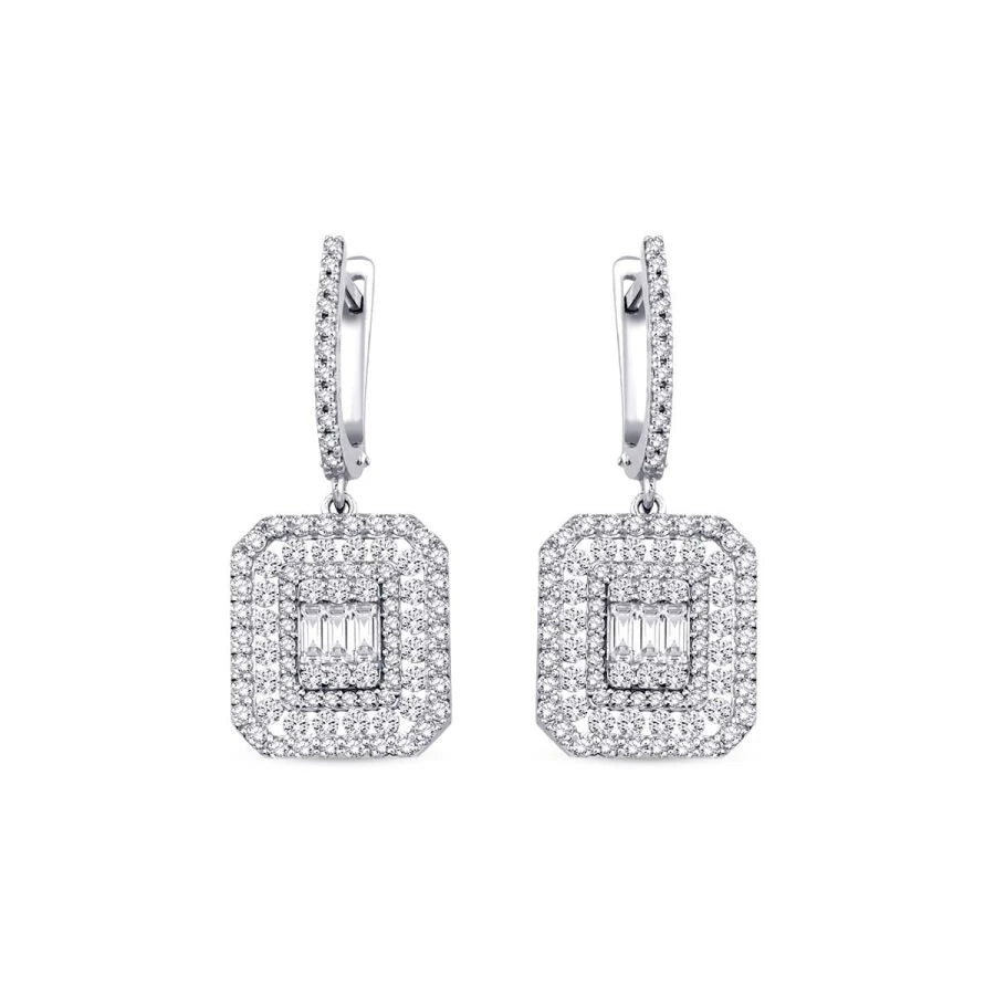 1.48 ct. Diamant Baguette Ohrringe