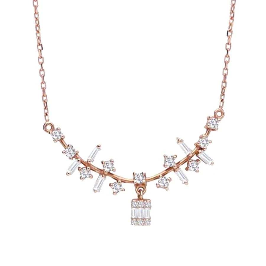 0.37 ct. Diamant Baguette Halskette