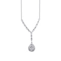 0.50 ct. Diamant Baguette Tropfen Halskette