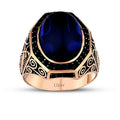Gold Farbstein Herren Ring