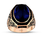 Gold Farbstein Herren Ring