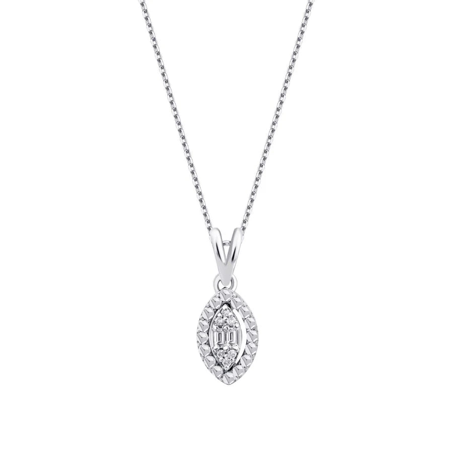 0.21 Karat Diamant Tropfen Baguette Set
