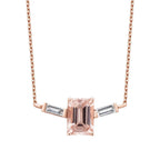 0.65 ct. Diamant Morganit Halskette