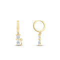 Gold Ohrringe mit Katzenmotiv und Stein