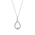 0.22 ct. Diamant Tropfen Baguette Halskette