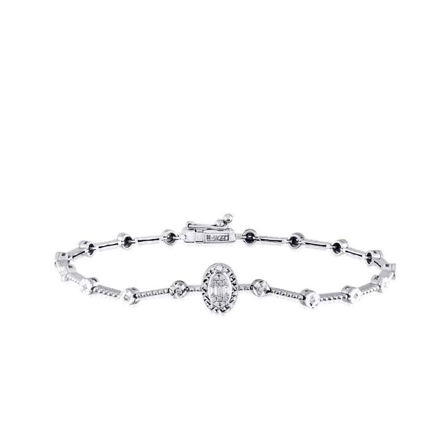 0.13 ct. Diamant Baguette Armband