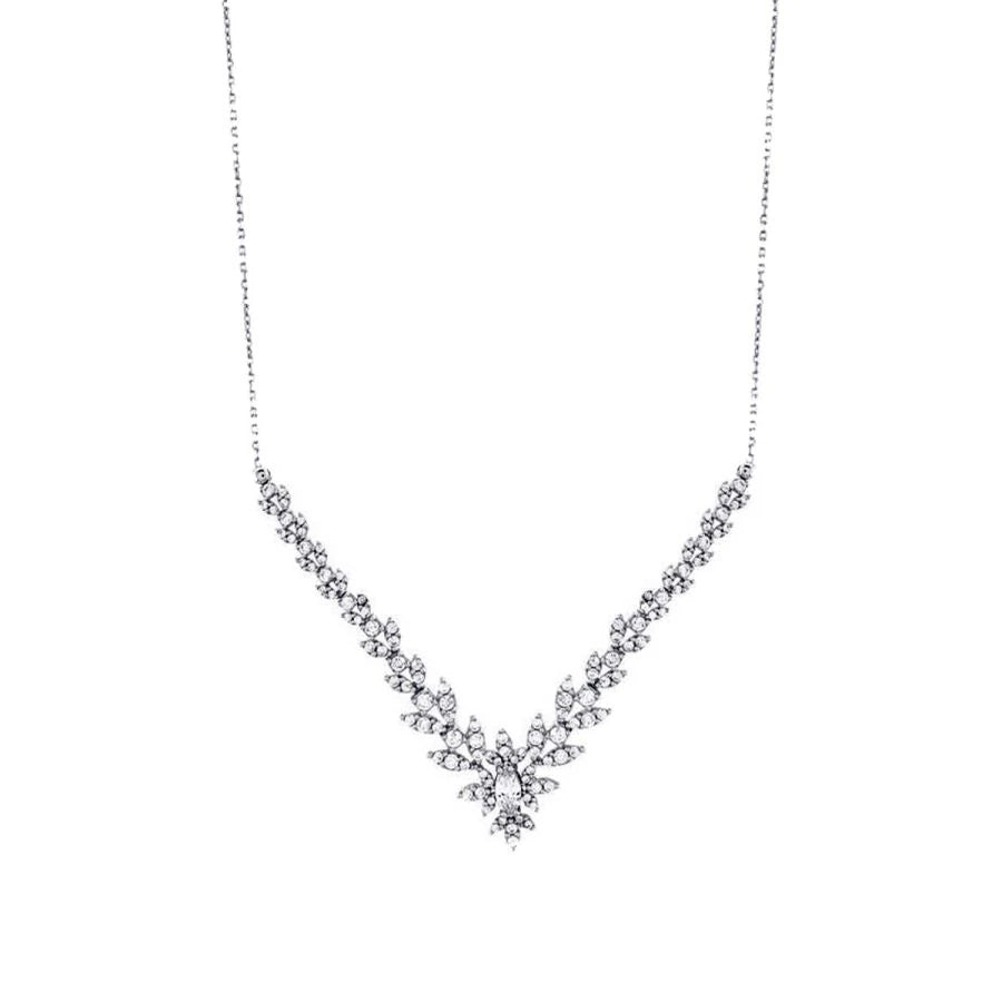 Gold Collier Halskette mit Steinen