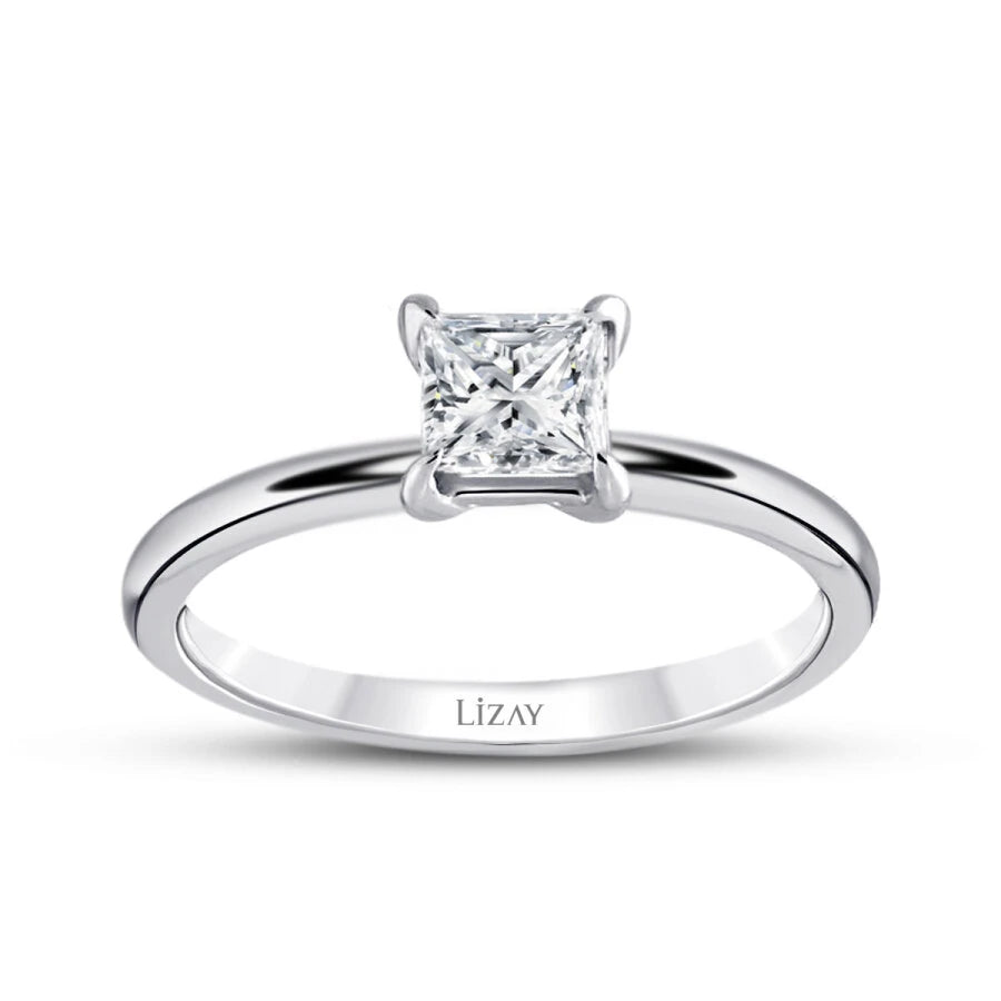 0.20 ct. Diamant Prinzessin Solitär Verlobungsring