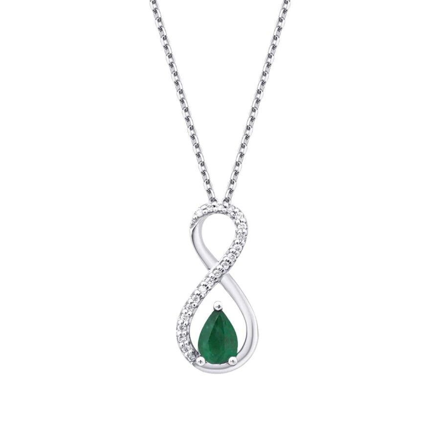 0.37 ct. Diamant Smaragd Halskette