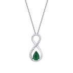 0.37 ct. Diamant Smaragd Halskette