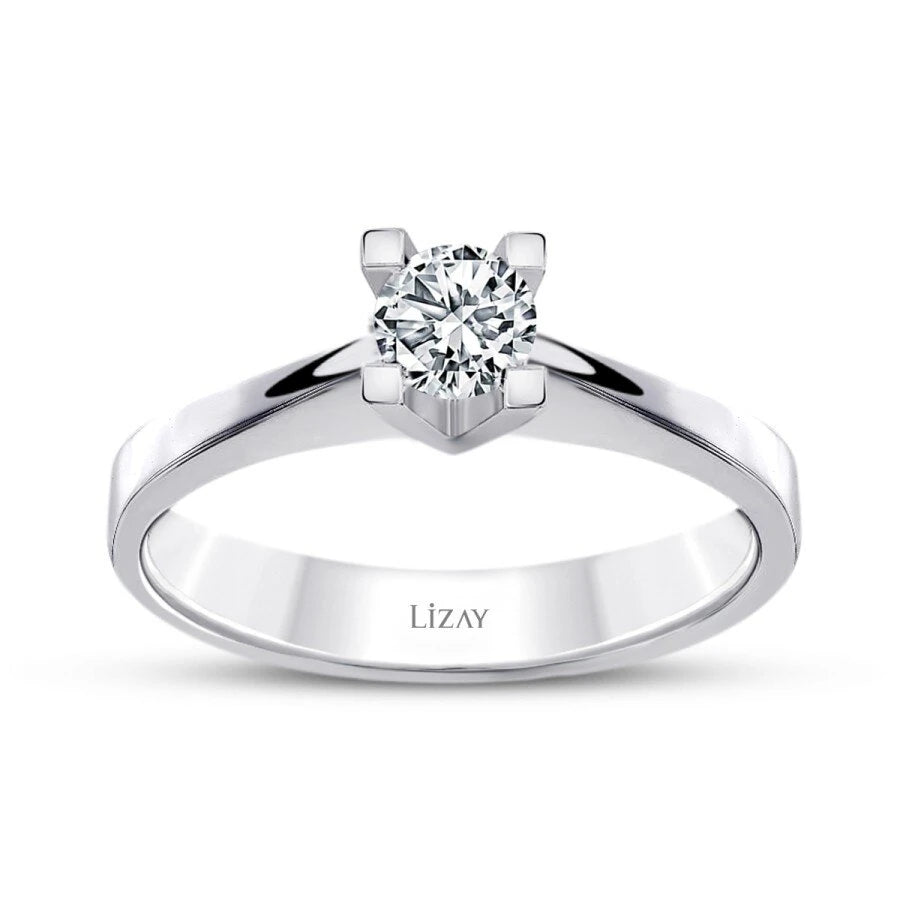 0.25 ct. Diamant Rund Solitär Verlobungsring
