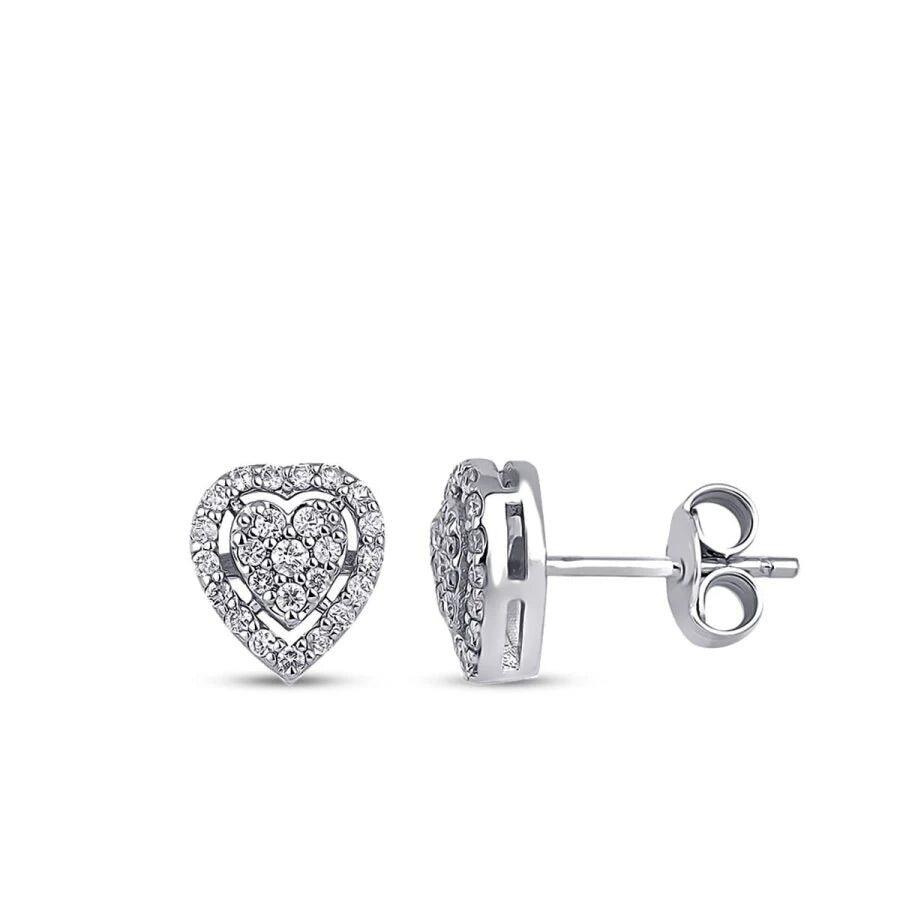 0.74 Karat Diamant Herz Set