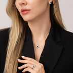 1.73 Karat Diamant Saphir Set