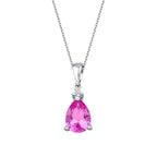 2.08 ct. Diamant Rosa Saphir Halskette