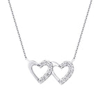 0.15 ct. Diamant Reihenherz Halskette