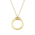 0.04 ct. Diamant Ö-Buchstabe Halskette