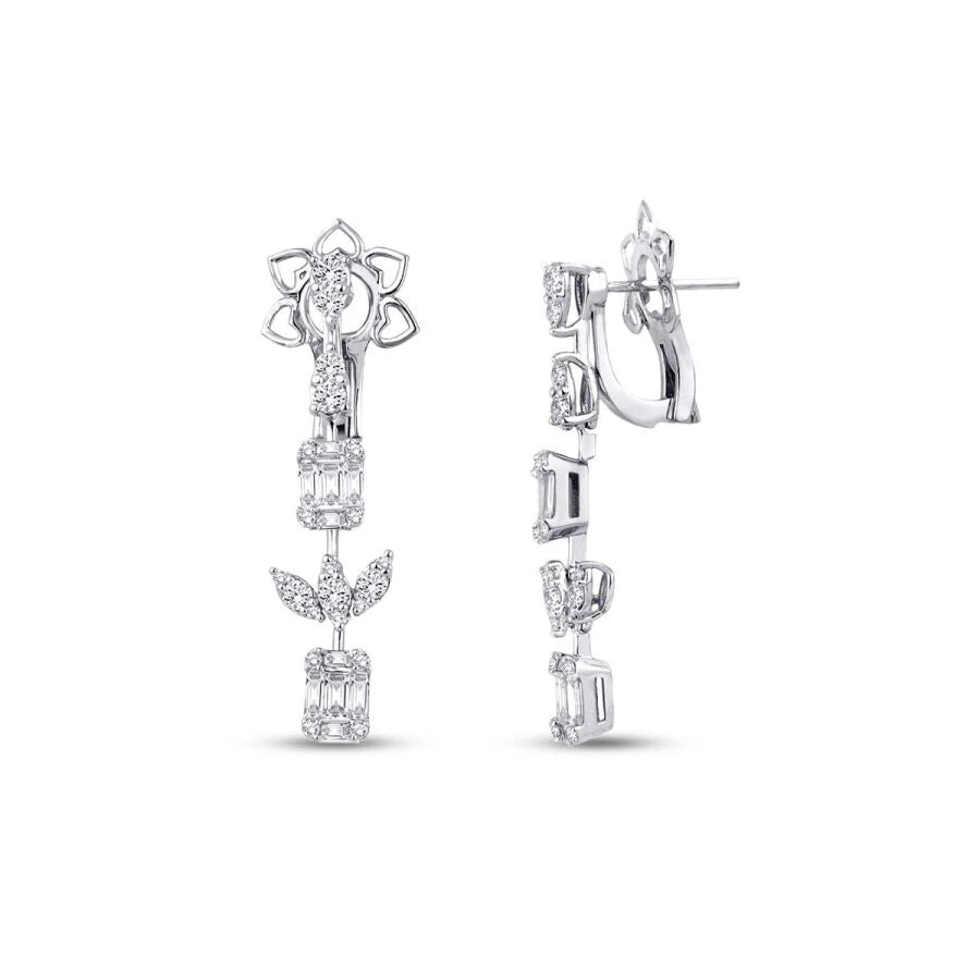 1.58 ct. Diamant Baguette Ohrringe