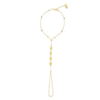 Gold Shamballa Armband mit Kugel und Stern