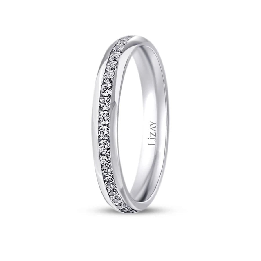 Weißgold Klassischer Eternity Ehering