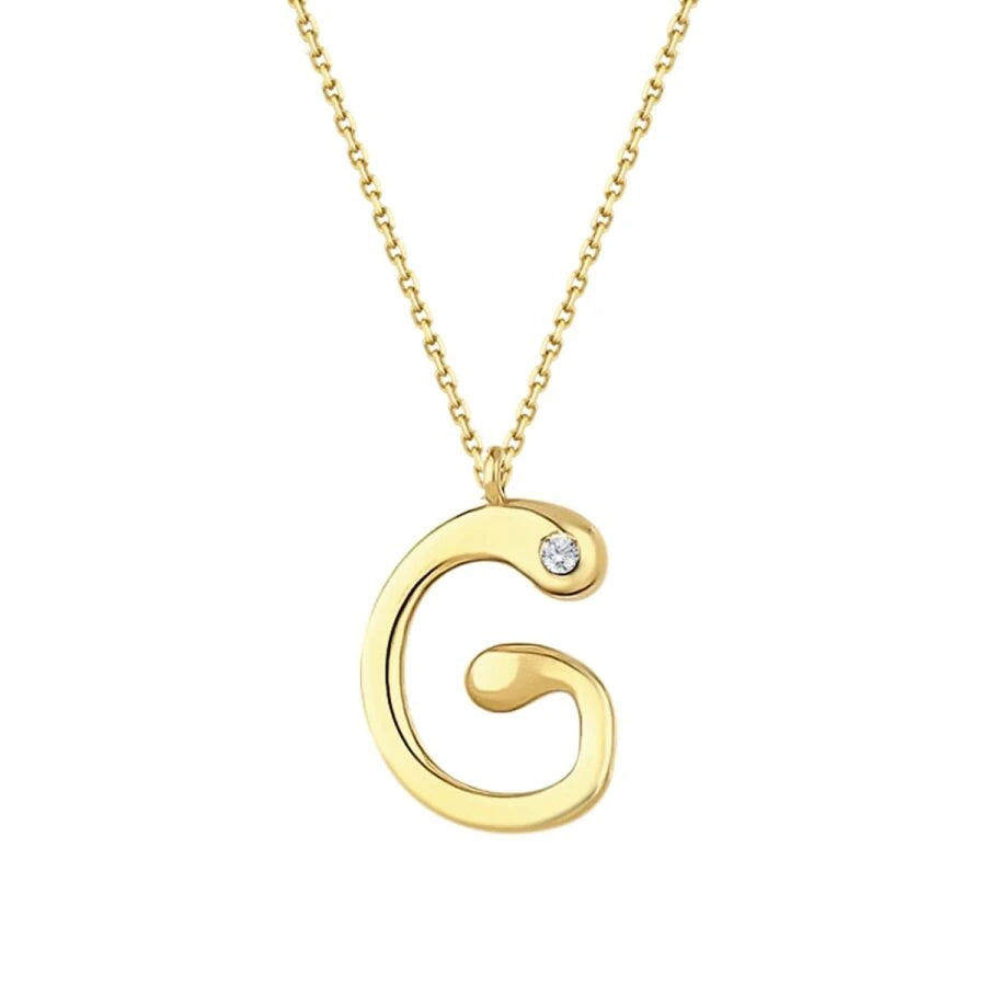 0.02 ct. Diamant G-Buchstabe Halskette