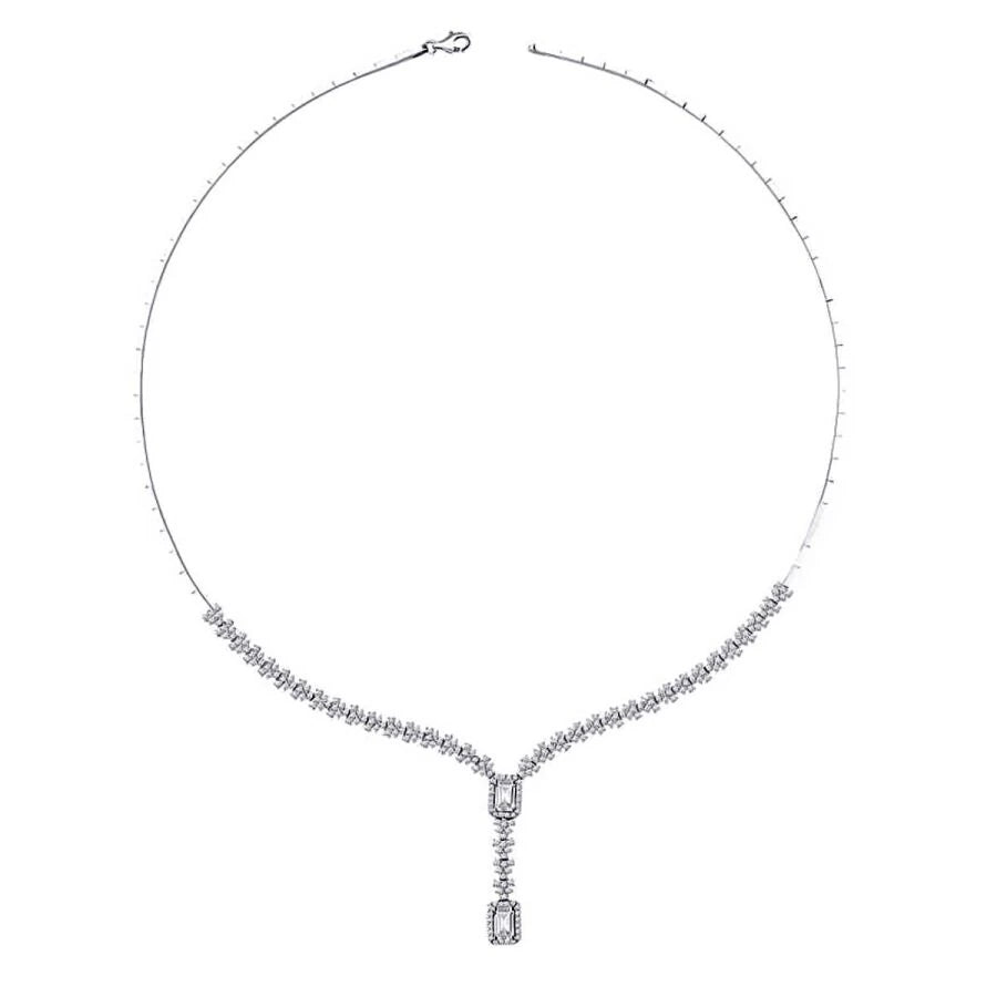 Gold Baguette Halskette in Reihe