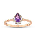 0.43 ct. Diamant Amethyst Ring