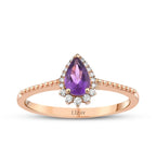 0.43 ct. Diamant Amethyst Ring