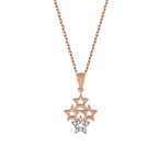 0.04 ct. Diamant Vier-Sterne Halskette