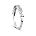 0.07 ct. Diamant Effekt Halb-Eternity Ring