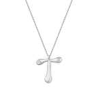 0.04 ct. Diamant T-Buchstabe Halskette