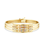 Gold Doric Rippe Armreif