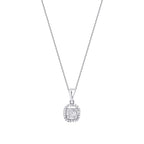 0.16 ct. Diamant Baguette Stein Halskette