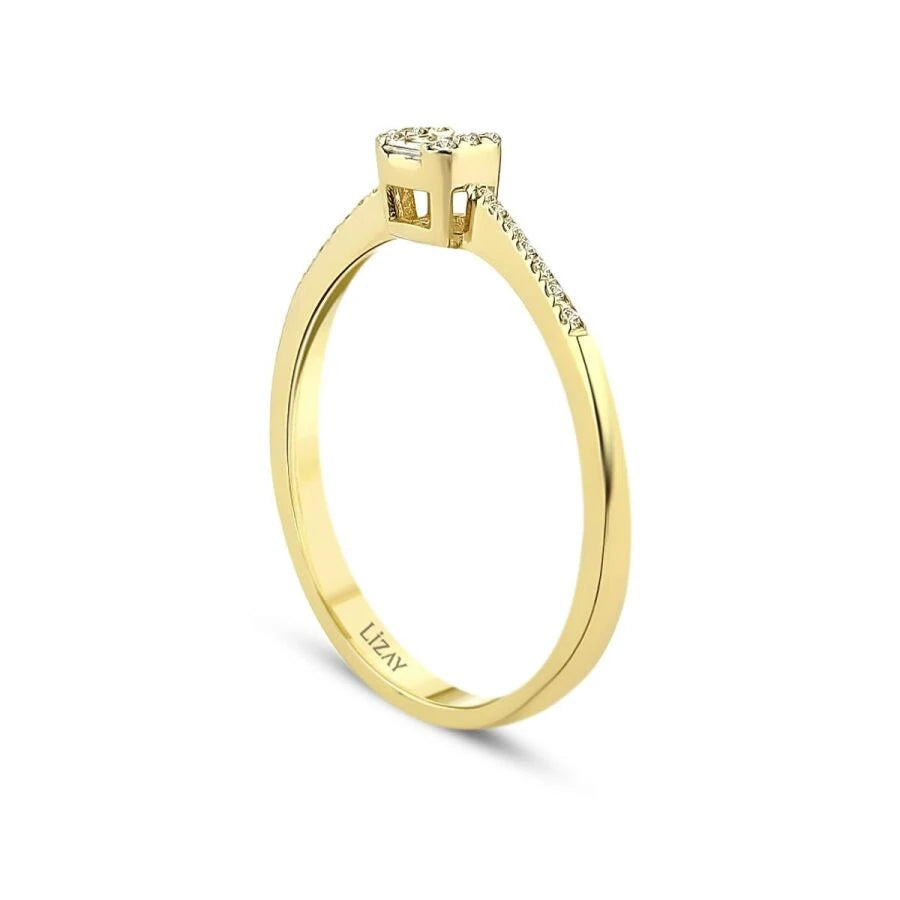 0.15 ct. Diamant Baguette Ring