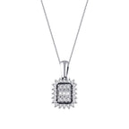 0.21 ct. Diamant Baguette Halskette