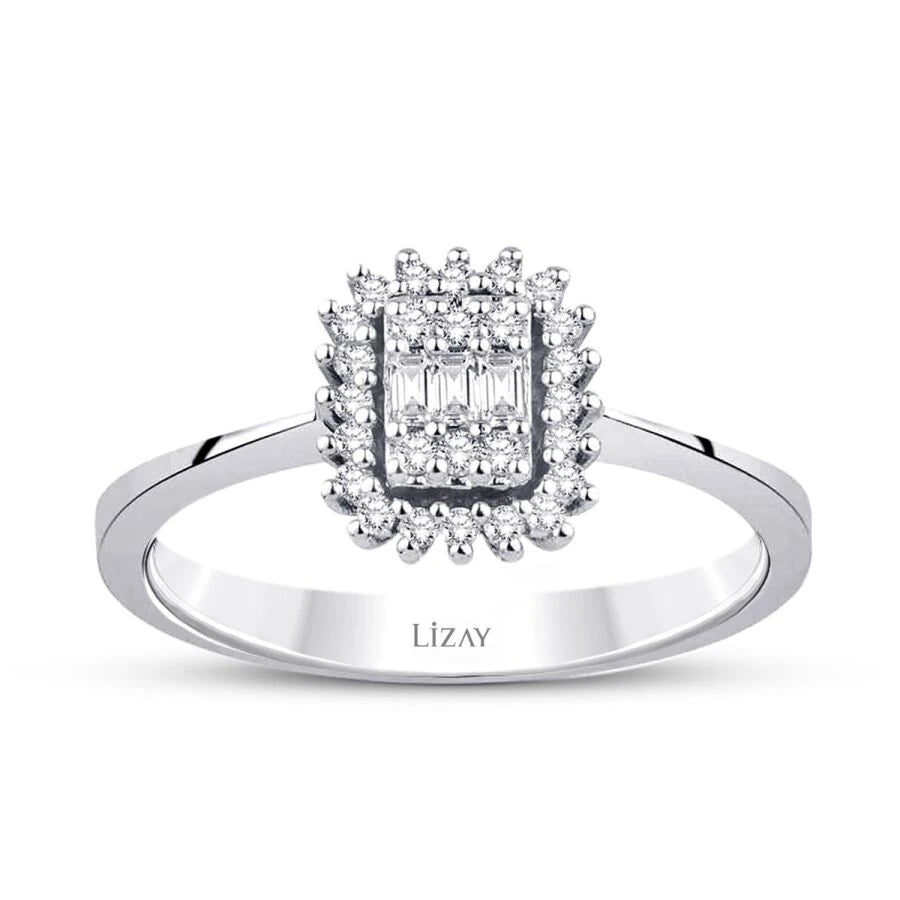 0.19 ct. Diamant Baguette Ring