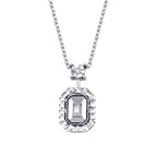 0.05 ct. Diamant Baguette Halskette