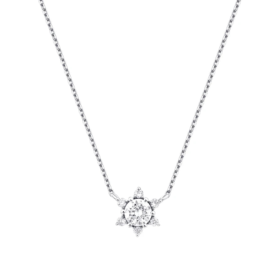 0.36 ct. Diamant Trend Blumen Halskette