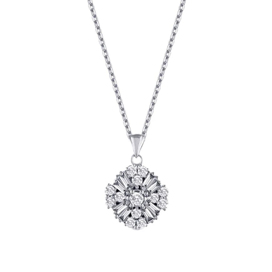 0.45 ct. Diamant Baguette Halskette